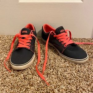 Coral and Navy Blue Vans
